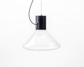 Muffins WOOD 05P PC865 Pendant Lamp, clear / black stained oak