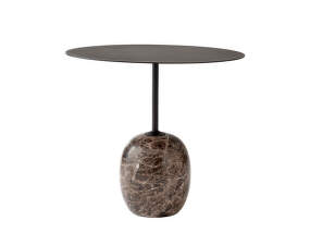 Lato Side Table LN9, warm black/emparador marble
