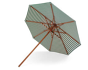 Messina Umbrella Ø300, light apricot / dark green stripe