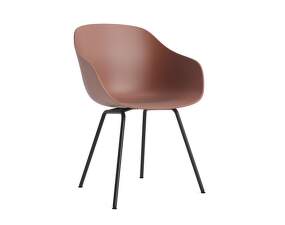 AAC 226 Chair Black Powder Coated Steel, soft brick