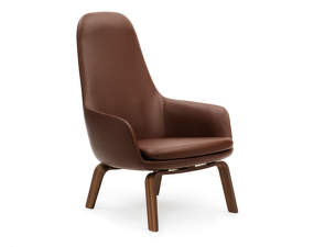 Era Lounge Chair High Walnut, Ultra Leather