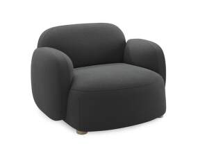 Gem Lounge Chair w/armrests, Brusvik 08 dark grey