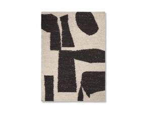 Piece Rug 140x200, off-white / coffee