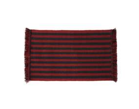 Stripes and Stripes Wool Door Mat 52x95cm, cherry