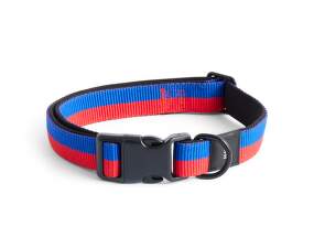 Dogs Collar Flat M/L, red/blue