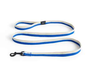 Dogs Leash Flat M/L, off-white/blue