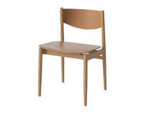 Apelle Dining Chair Back Upholstery, cognac/oiled oak
