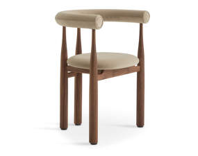 Bukowski Chair Fully Upholstered, walnut/Megan 026