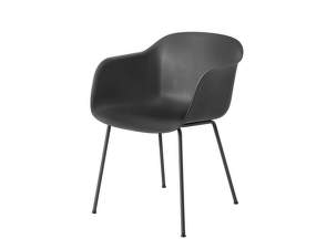 Fiber Armchair Tube Base, black