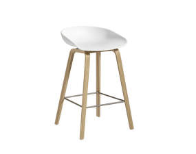 AAS 32 Bar Stool Low Oak Veneer, white