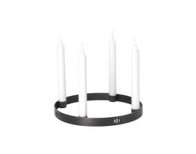 Candle Holder Circle Small, black brass