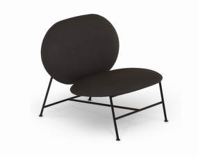 Oblong Lounge Chair, dark grey