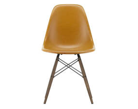 Eames Fiberglass Side Chair DSW, ochre dark/dark maple