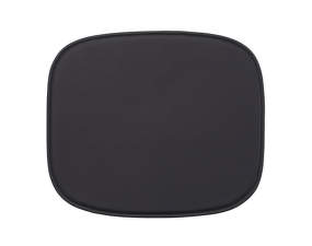 Fiber Lounge Chair Seat Pad, black leather