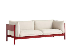Arbour 3-seater Sofa, wine red lacquered beech / Hallingdal 220