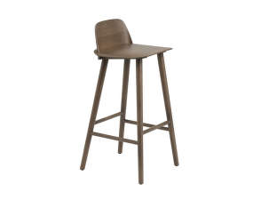 Nerd Bar Stool 75 cm, stained dark brown