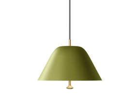 Levitate Pendant 28, sage green / brass