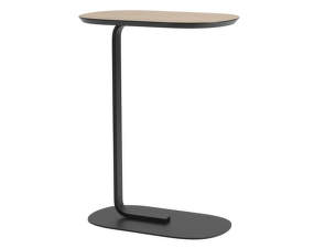 Relate Side Table 73.5 cm, oak veneer / black
