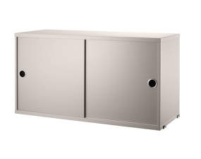 String Cabinet with Sliding Doors 78 x 30, beige