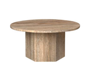 Epic Coffee Table Ø80, warm taupe travertine