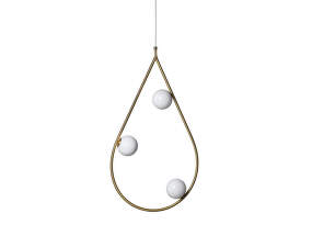 Pearls 80 Pendant, brushed brass