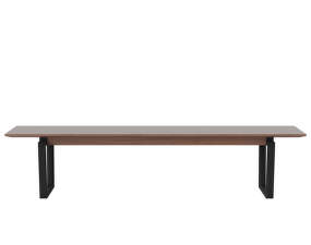 Nord Bench 200 cm, black oak / oiled walnut