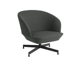 Oslo Lounge Chair Swivel Base, Twill Weave 990/black