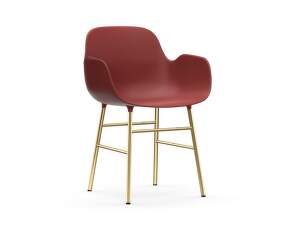 Form Armchair Brass, red