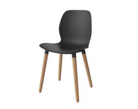 Seed Dining Chair Wood, oiled oak / black