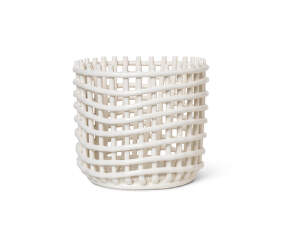 Ceramic Basket Large, off-white