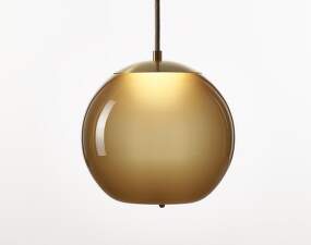 Knot Sfera PC1016 Pendant Lamp, smoke brown / brass