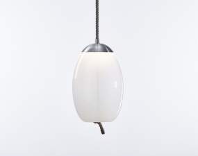 Knot Small Uovo PC1036 Pendant Lamp, opaline / stainless steel