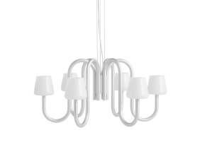 Apollo Chandelier 745, white opal glass