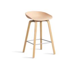 AAS 32 Bar Stool Low Oak Veneer, pale peach