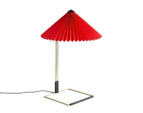 Matin 380 Table Lamp, polished brass / bright red