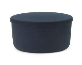 Hide Storage Pouf Large, steel blue