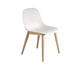 Ex-display Fiber Side Chair Wood Base, natural white/oak