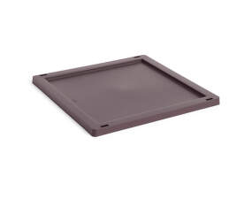 Colour Crate Lid Plastic Cube/Medium Square, bordeaux