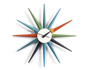 Sunburst Clock, multicolor