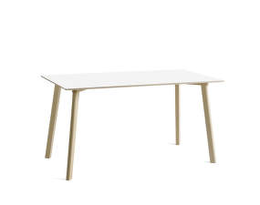 CPH Deux 210 Table L140, pearl white/beech