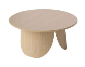 Peyote Coffee Table Ø80, white pigmented oak