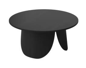 Peyote Coffee Table Ø80, black lacquered oak