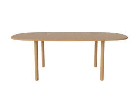 Yacht Extendable Dining Table, Round Legs, oiled oak