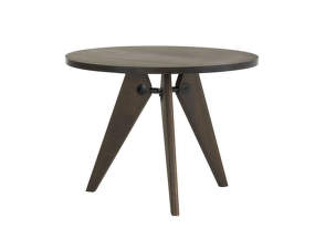 Guéridon Table 90, dark stained solid oak