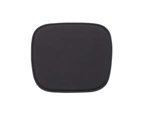 Fiber Arm & Side Chair Seat Pad, black leather