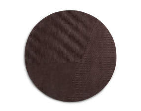 Row Rug Circular, dark brown