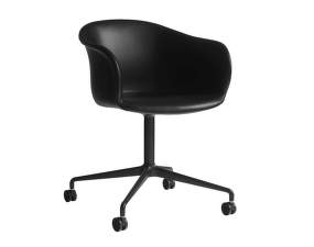 Elefy JH37 Chair, black leather/black