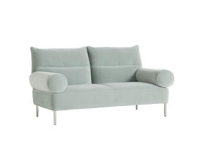 Pandarine 2-seater Sofa Cylindrical Armrest, Harald 823 / chromed steel