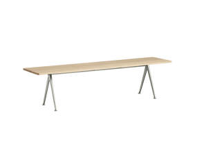 Pyramid Bench 12 190 cm Beige Steel, lacquered oak