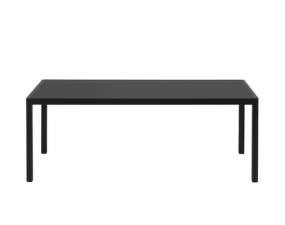 Workshop Dining Table 200x92, black oak / black linoleum